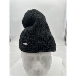 Go & Go New York Trading Co. Toboggan Beanie Hat Yarn Craft Faux Fur Lined Black